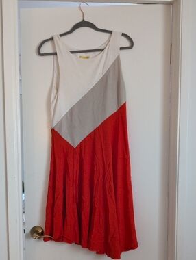 Maeve Colorblock Dress, Lyocell Blend, Size M